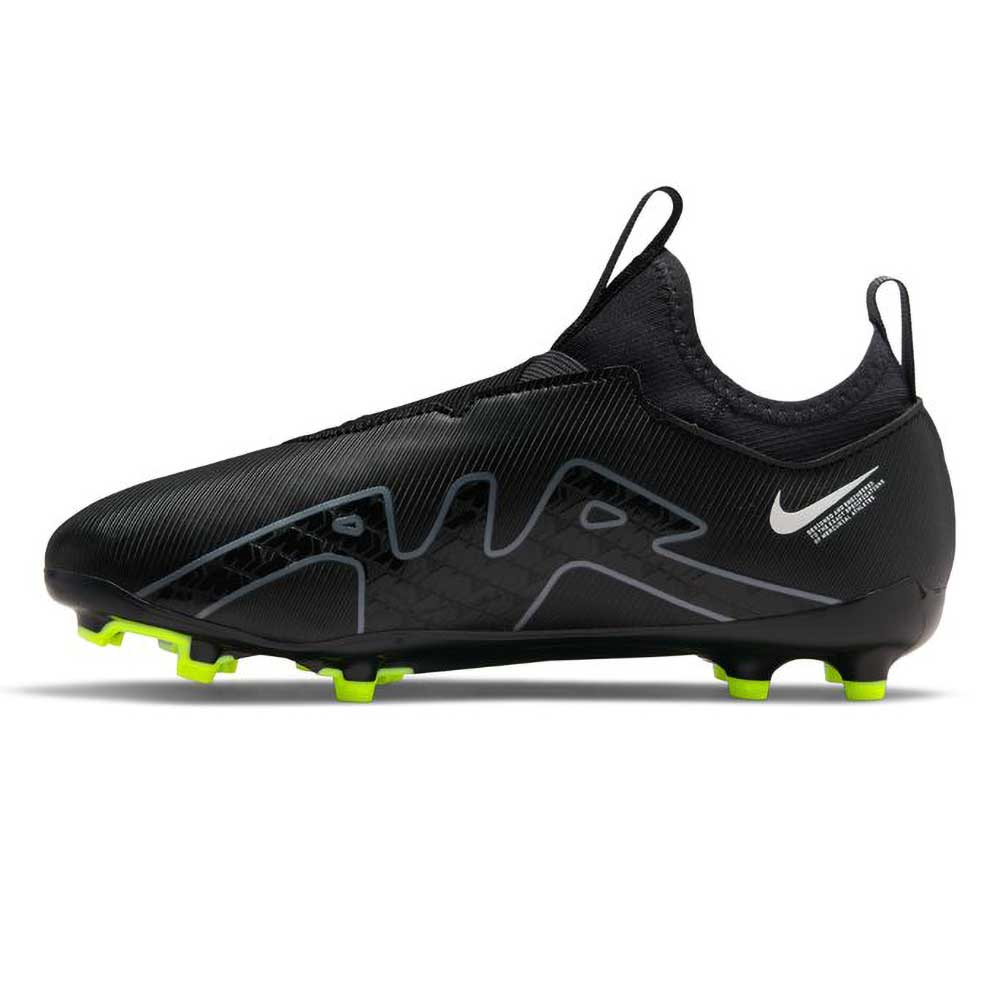 Youth JR Vapor 15 Academy FG/MG Soccer Shoe - Black/Dark Smoke