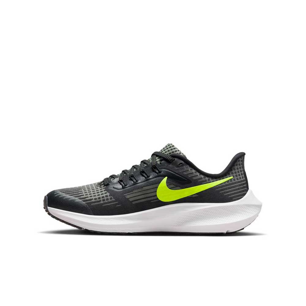 Youth Pegasus 39 Running Shoe- Black/Volt/Barely Volt