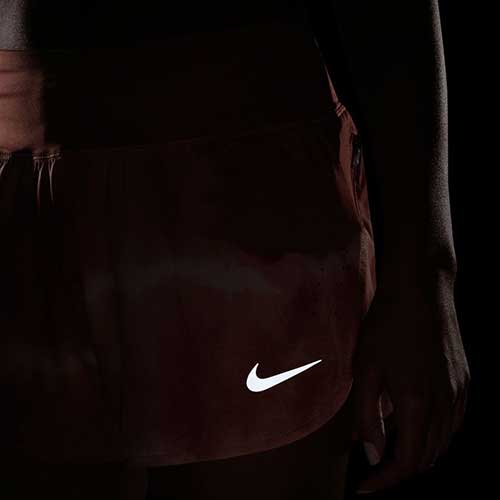 Women's Nike Dri-FIT Eclipse Short- Madder Root/Black