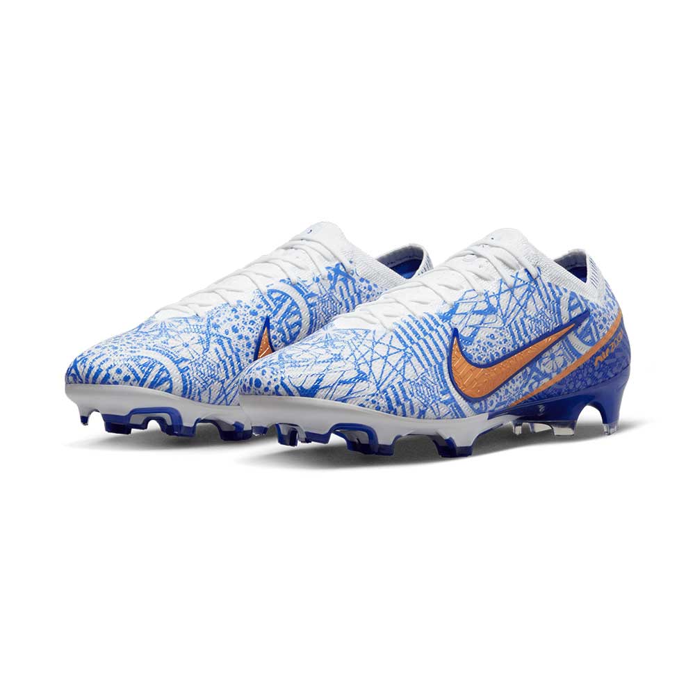 Unisex Nike Mercurial Zoom Vapor 15 Elite CR7 FG Soccer Shoe - White/Metallic Copper - Regular (D)