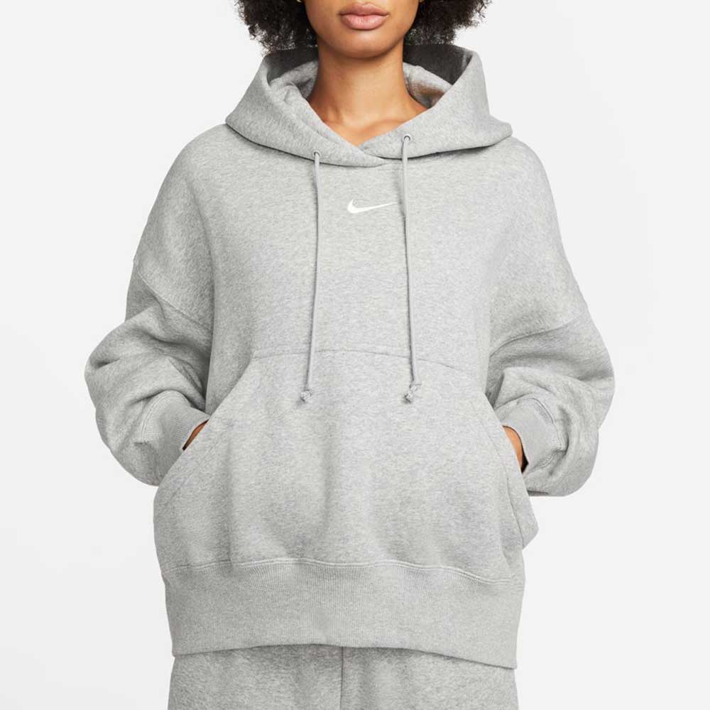 Nike Sportswear Phoenix Fleece Over-Oversized Pullover Hoodie 'Sail/Black'  - DQ5858-133