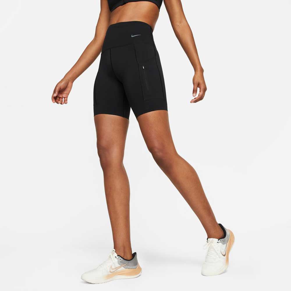Women's Nike Dri-Fit Go High Rise 8in Short - Black