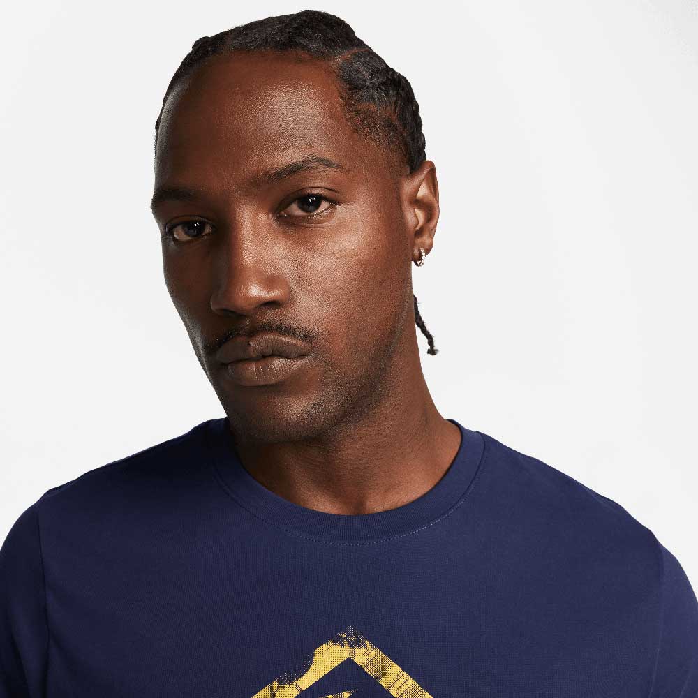 Men's Nike Tee Run Trail T-Shirt - Midnight Navy