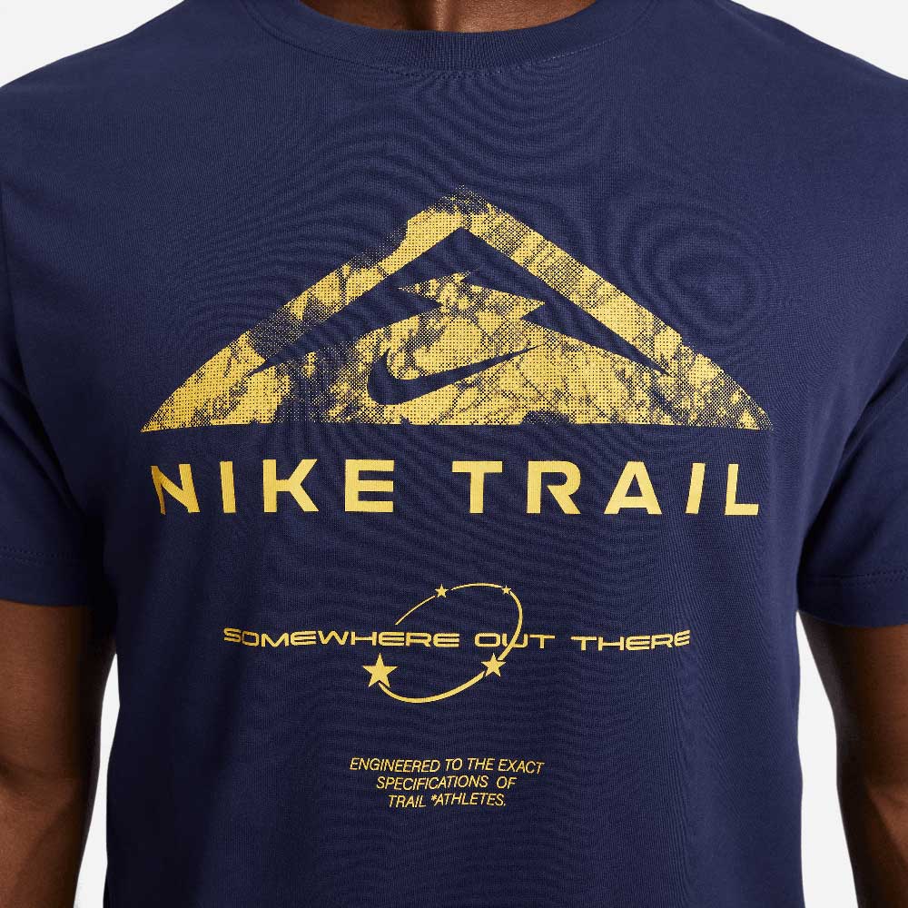 Men's Nike Tee Run Trail T-Shirt - Midnight Navy