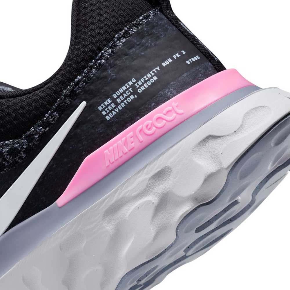 Men's React Infinity 3 Running Shoe - Black/Football Grey/Ashen Slate- Regular (D)