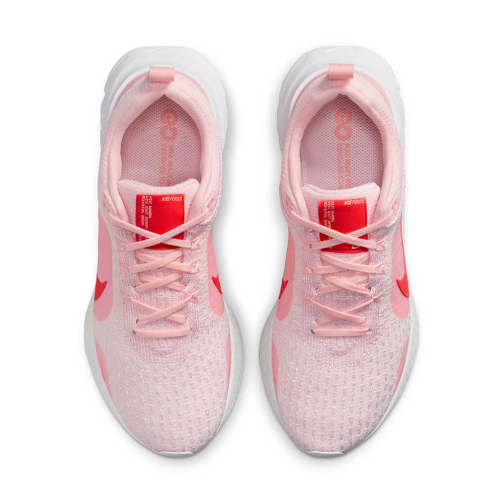 Women's React Infinity React 3 Running Shoe-Medium Soft Pink/White/Summit White/Light Crimson- Regular (B)