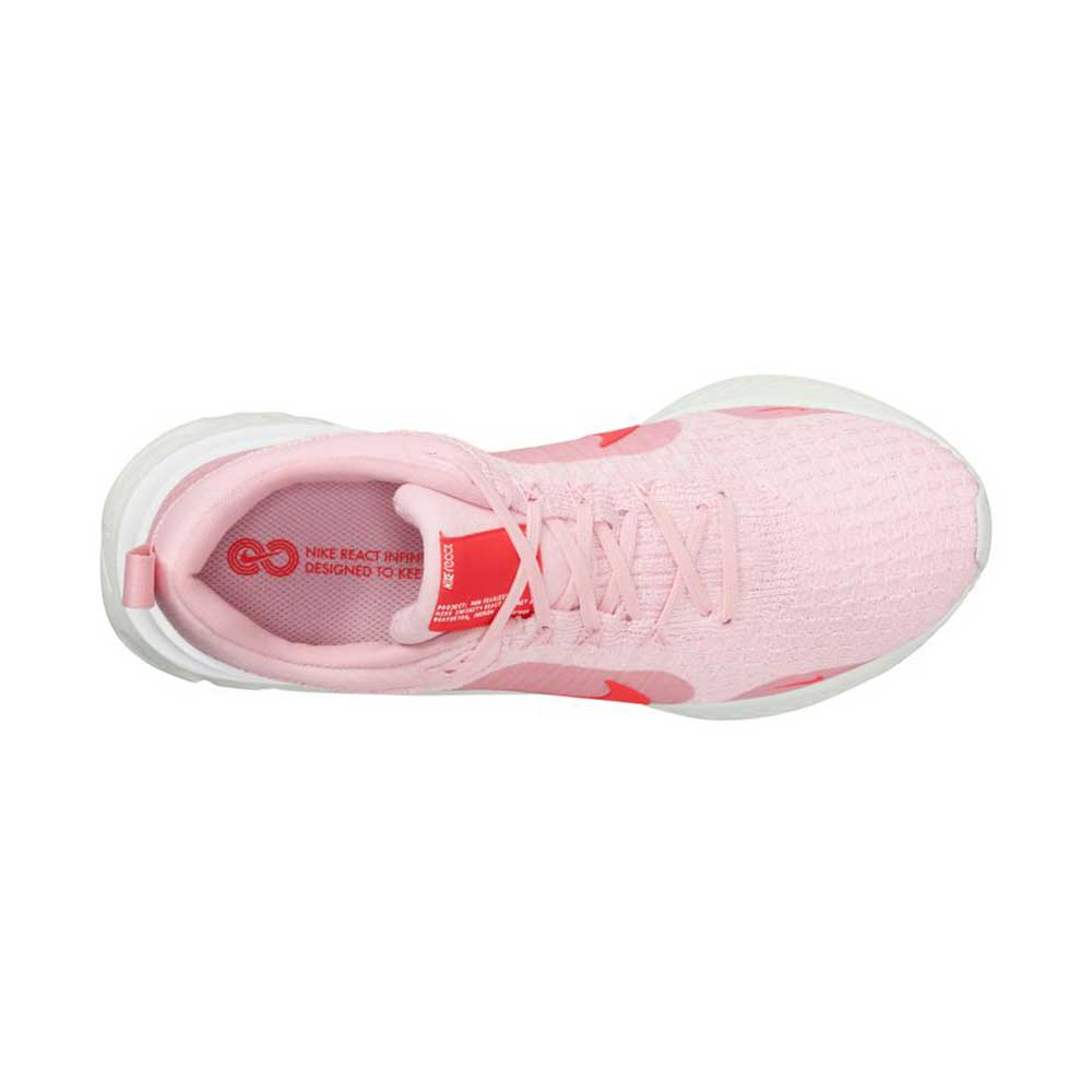 Women's React Infinity React 3 Running Shoe-Medium Soft Pink/White/Summit White/Light Crimson- Regular (B)