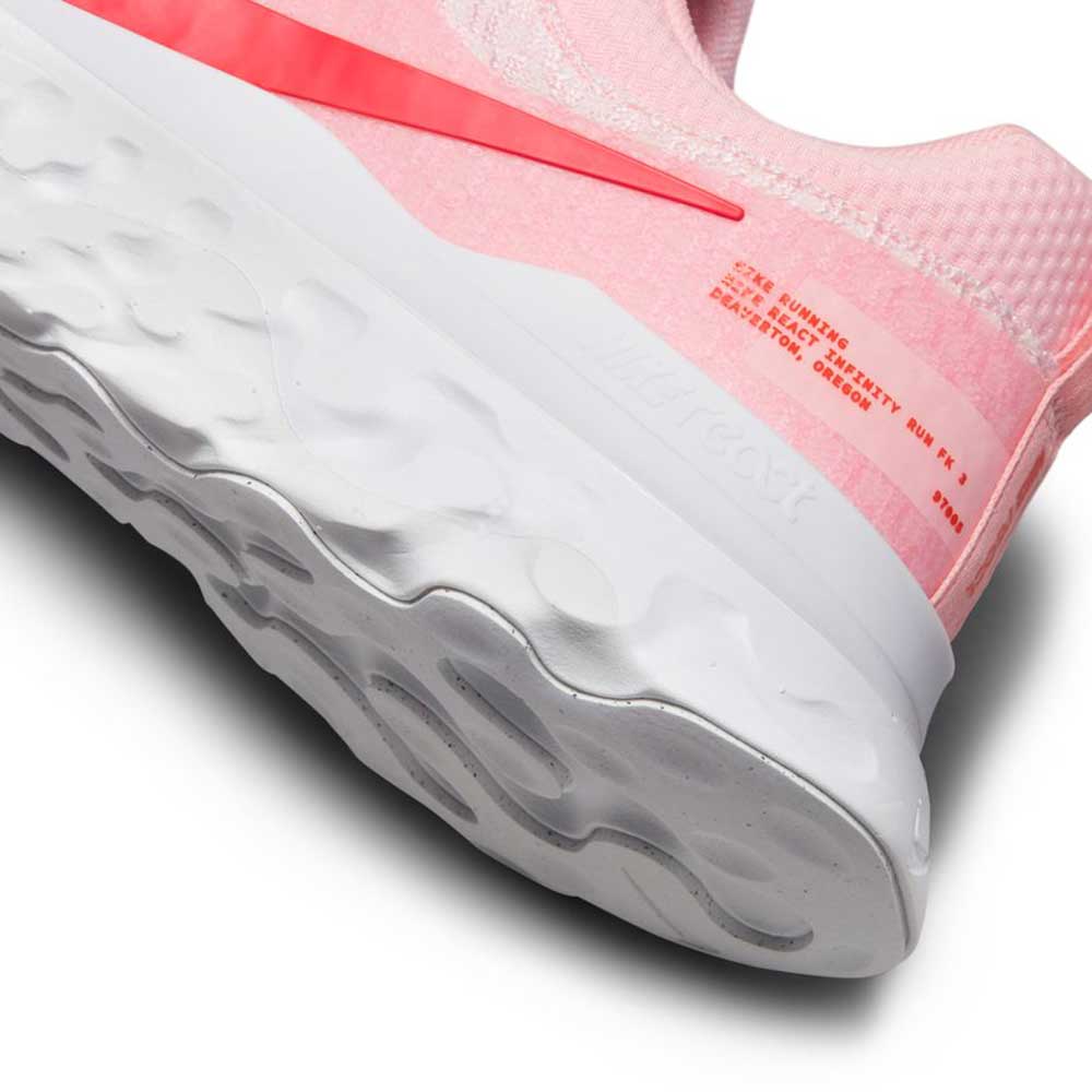 Women's React Infinity React 3 Running Shoe-Medium Soft Pink/White/Summit White/Light Crimson- Regular (B)