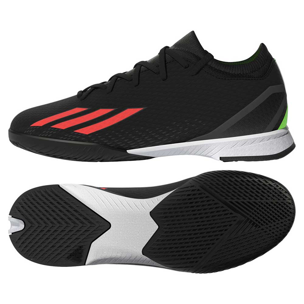 JR X Speedportal .3 IN Soccer Shoe - Core Black/Solar Red/Team Solar Green - Regular (D)