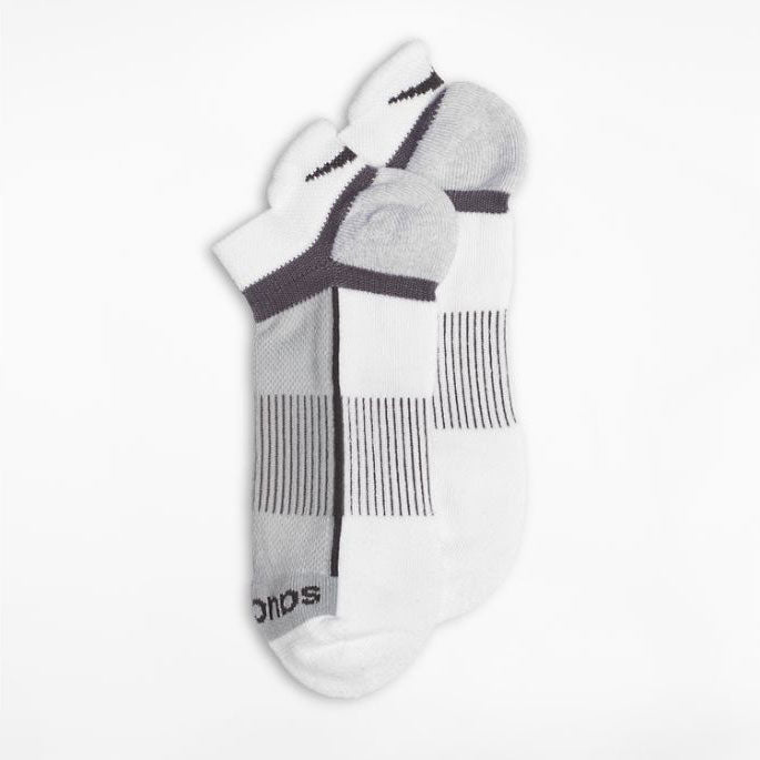 Unisex Inferno No Show Tab Socks - White-3-pack