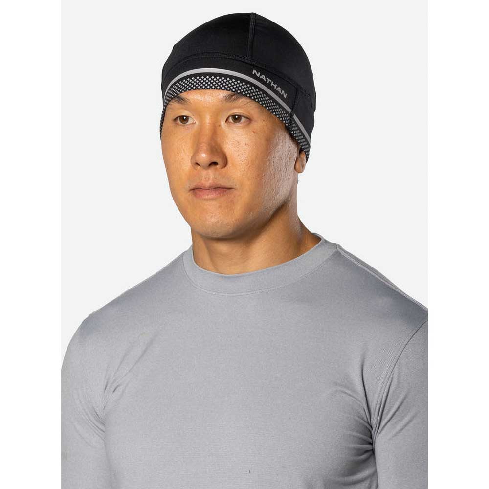 HyperNight Reflective Beanie - Black/Geo Print