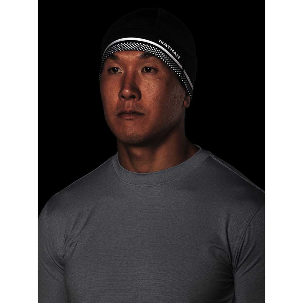 HyperNight Reflective Beanie - Black/Geo Print