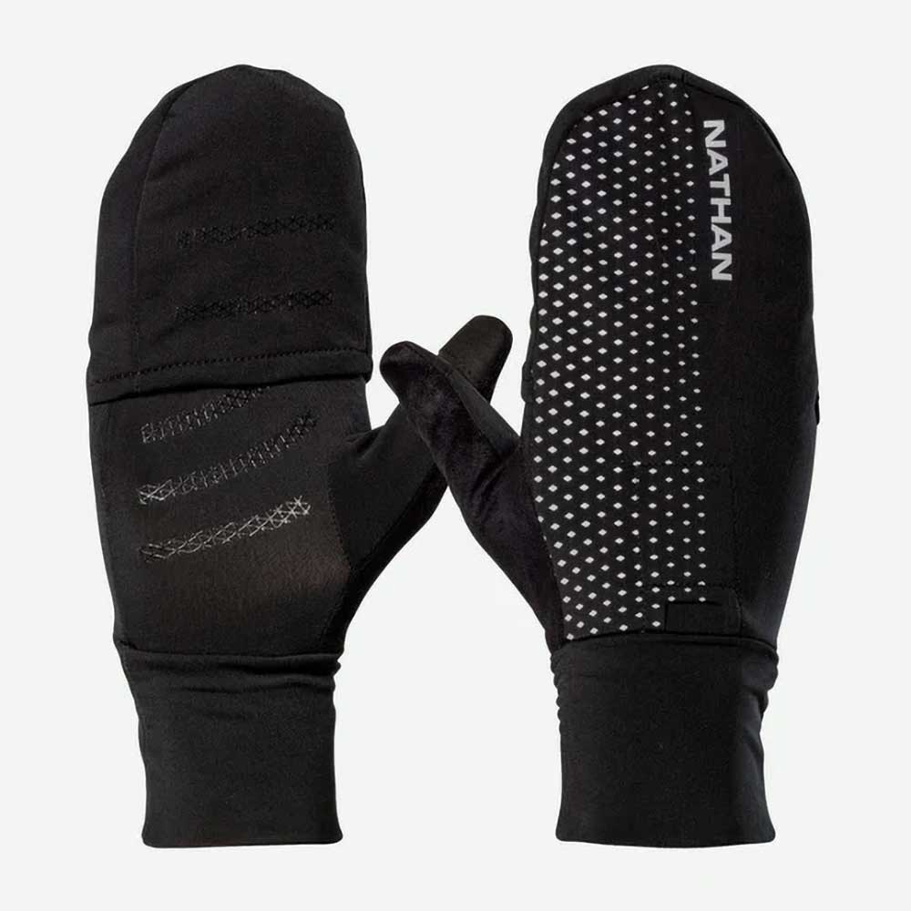 HyperNight Reflective Convertible Mitt - Black/Geo Print