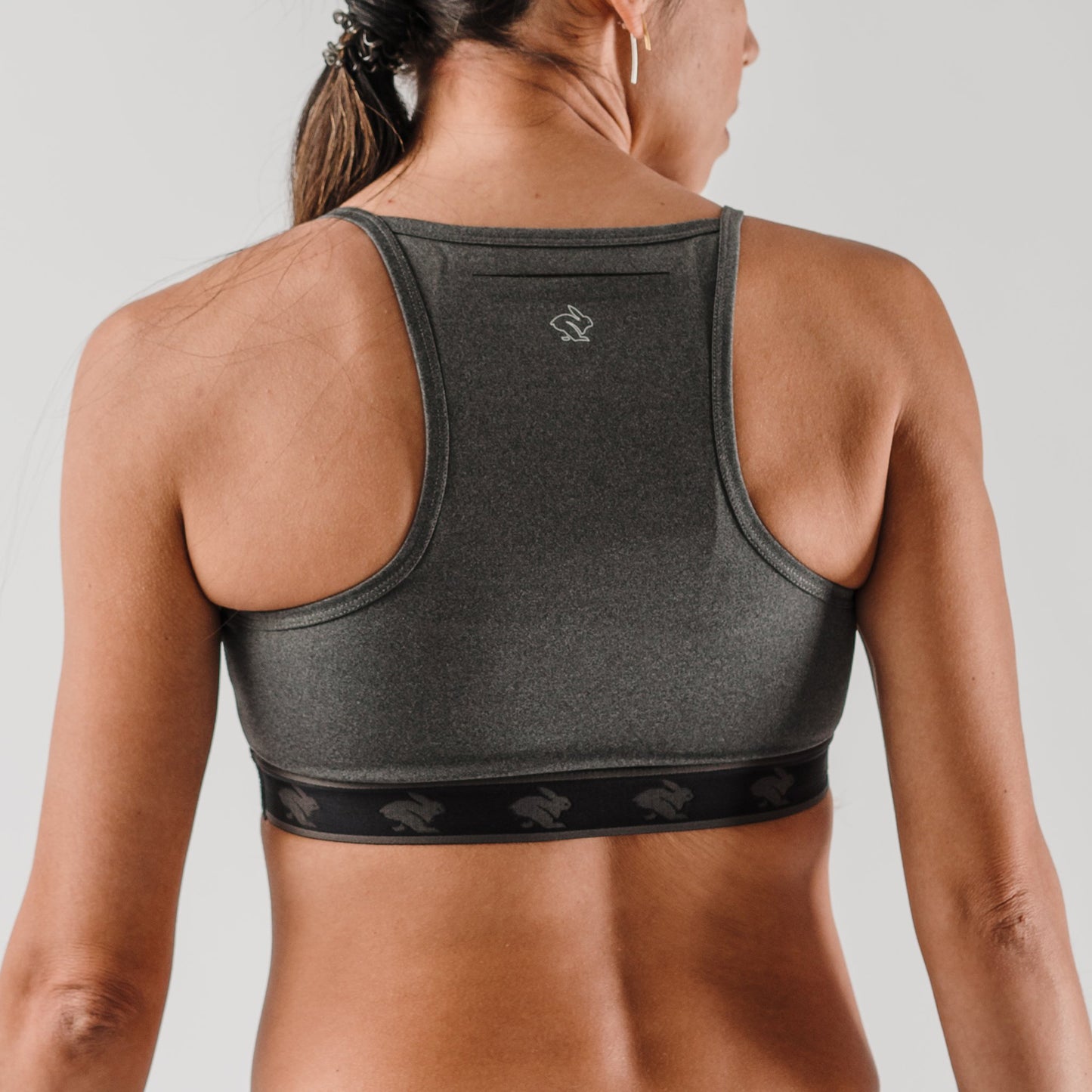 Women's Strappy Pocket Bra - Charcoal