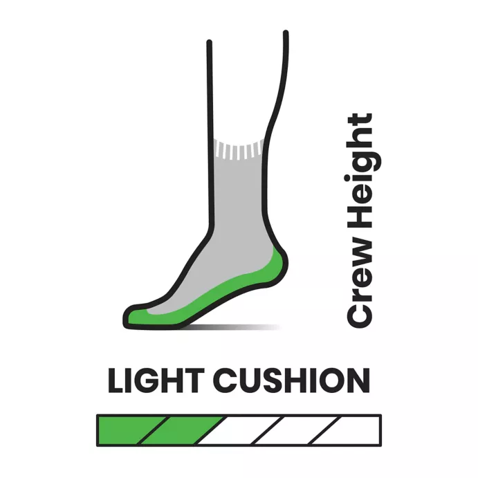 Men's Hike Light Cushion Crew - Charcoal