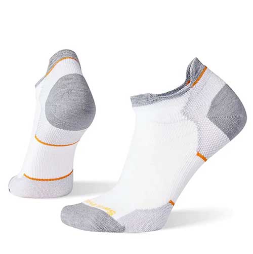 Women's Performance Run Zero Cushion Low Ankle Socks - White