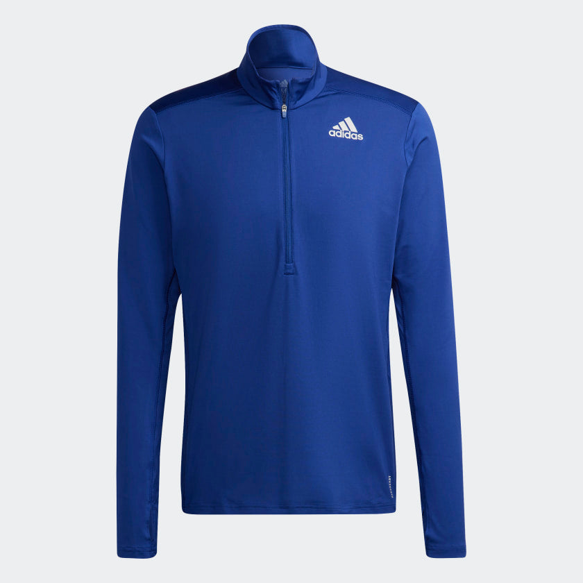 Men\'s Own The Run 1/2 Zip Long Sleeve Tee- Victory Blue – Gazelle Sports