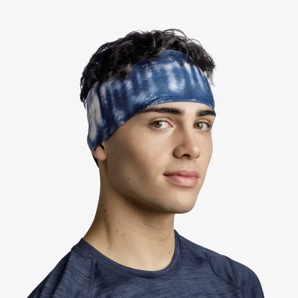 Unisex CoolNet UV® Wide Headband - Blue Deri