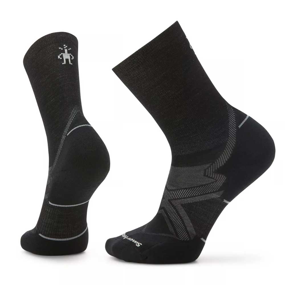 All Gender Run Cold Weather Targeted Cushion Crew Socks Black