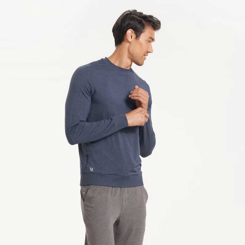 Men's Ponto Performance Crew - Azure Heather