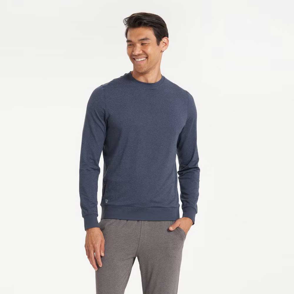 Men's Ponto Performance Crew - Azure Heather