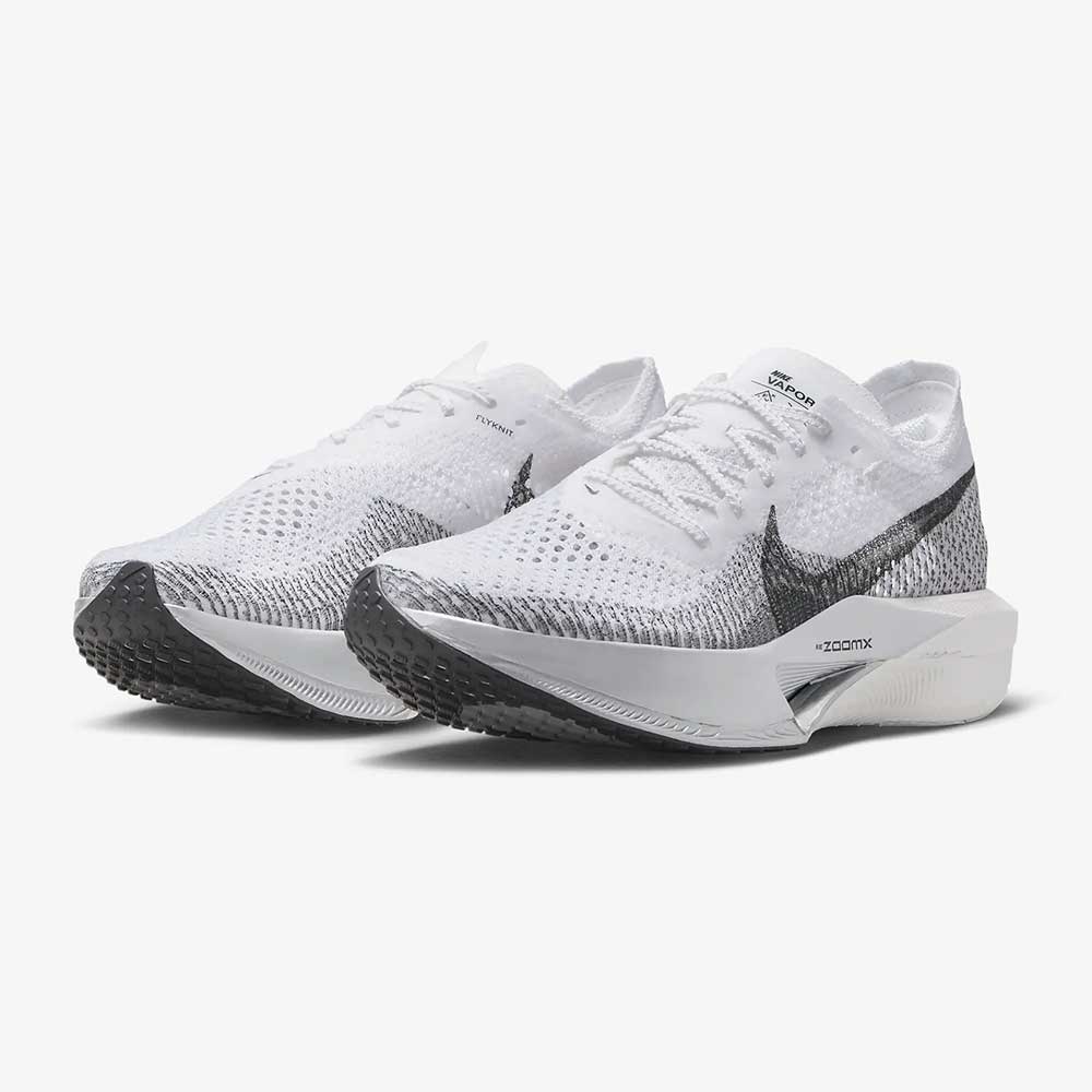 Women's Nike ZoomX Vaporfly Next% 3 Running Shoe- White/Dark Smoke Grey/Particle Grey- Regular (B)