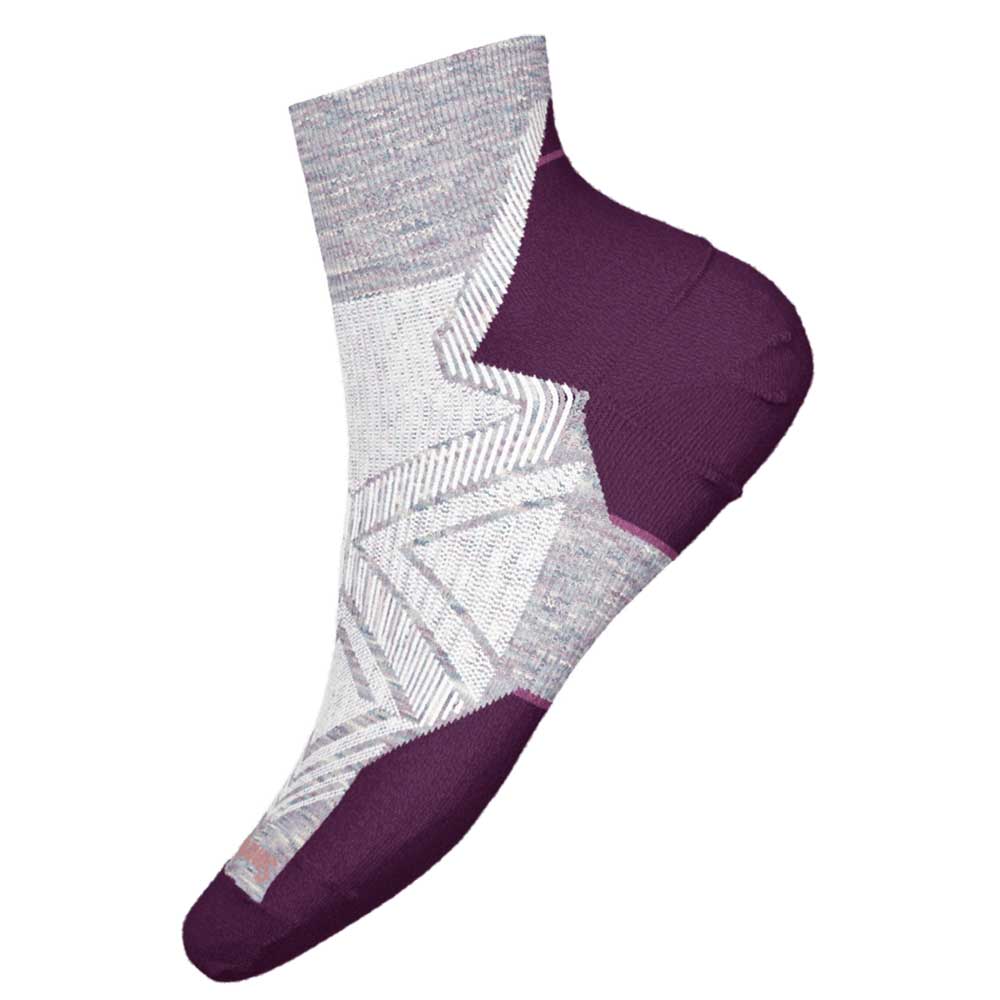Women's Run Targeted Cushion Ankle Socks Purple Eclipse