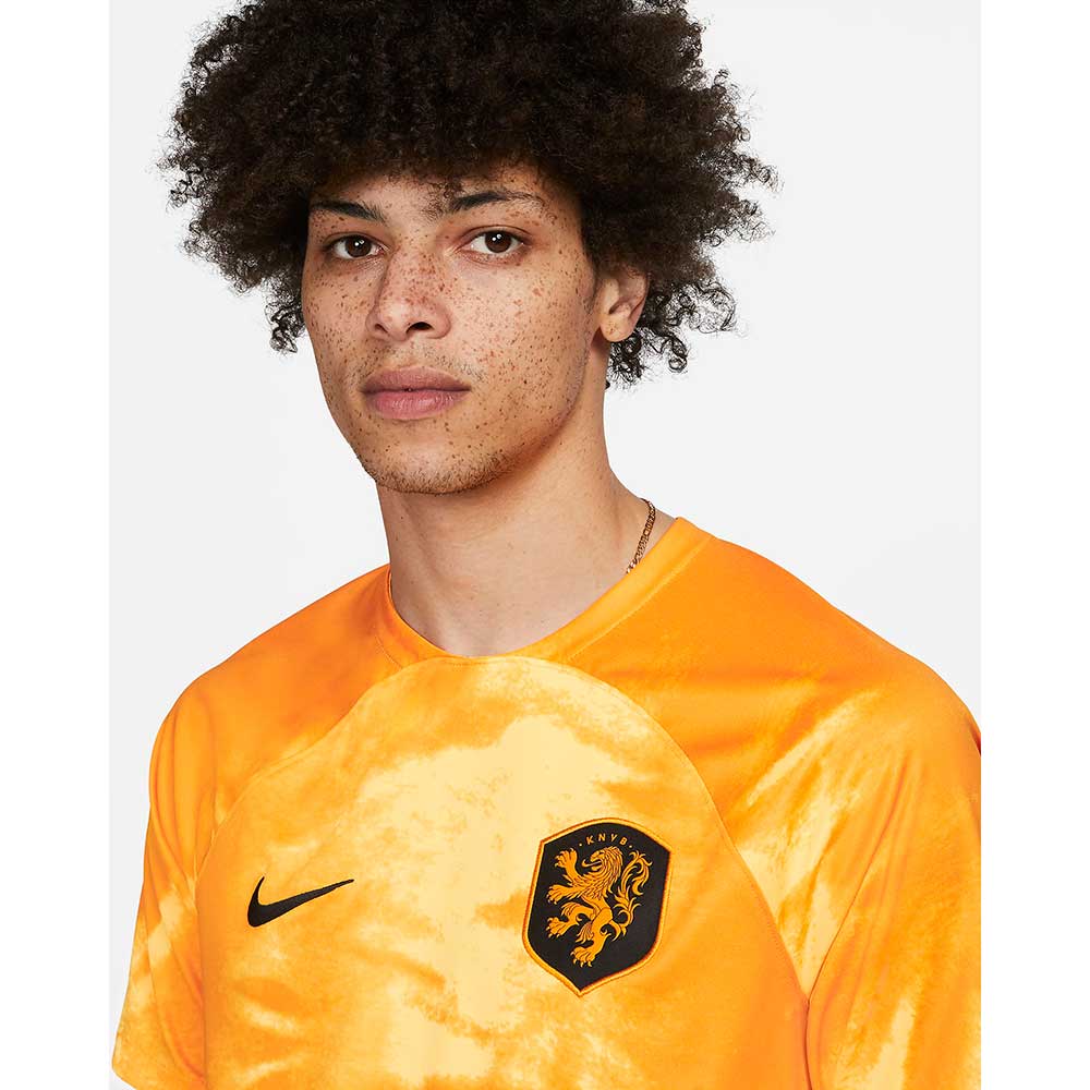 Men's Nike Netherlands 2022/23 DF Stadium Home Jersey - Laser Orange/Black