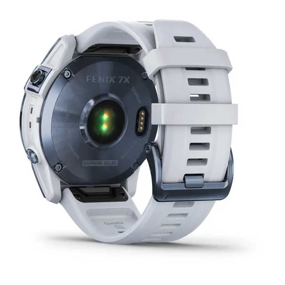 fenix 7X Sapphire - Whitestone Titanium with Silicone Band