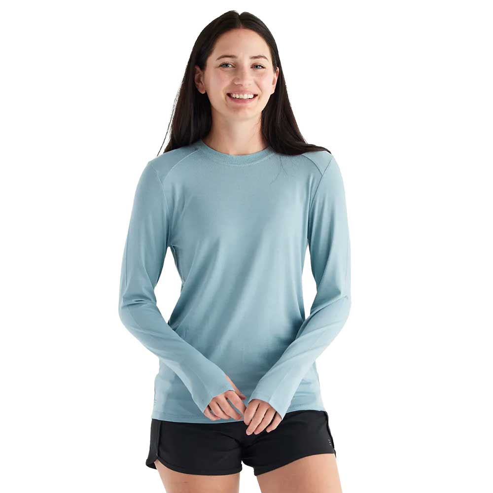 Women's Bamboo Shade Long Sleeve II Top - Ocean Mist