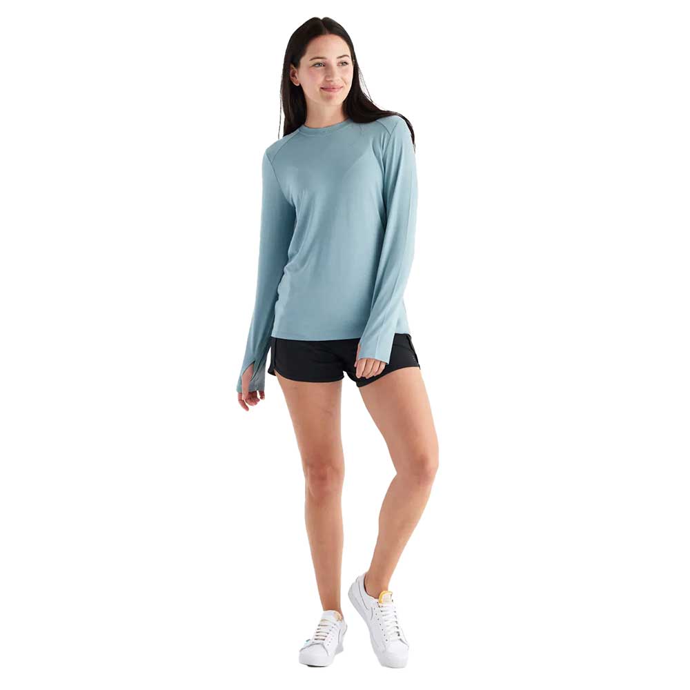 Women's Bamboo Shade Long Sleeve II Top - Ocean Mist