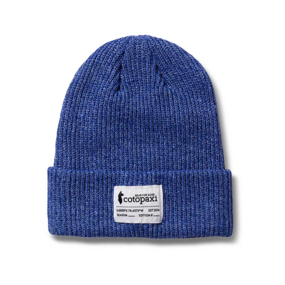 Wharf Beanie - Cotopaxi Patch - Heather Blue Violet – Gazelle Sports