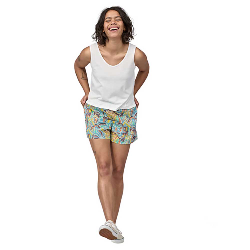 Women's Funhoggers Shorts - Thriving Planet: Lagoon Blue