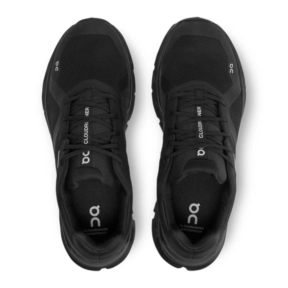 Men's Cloudrunner Waterproof Running Shoe - Black- Regular (D)