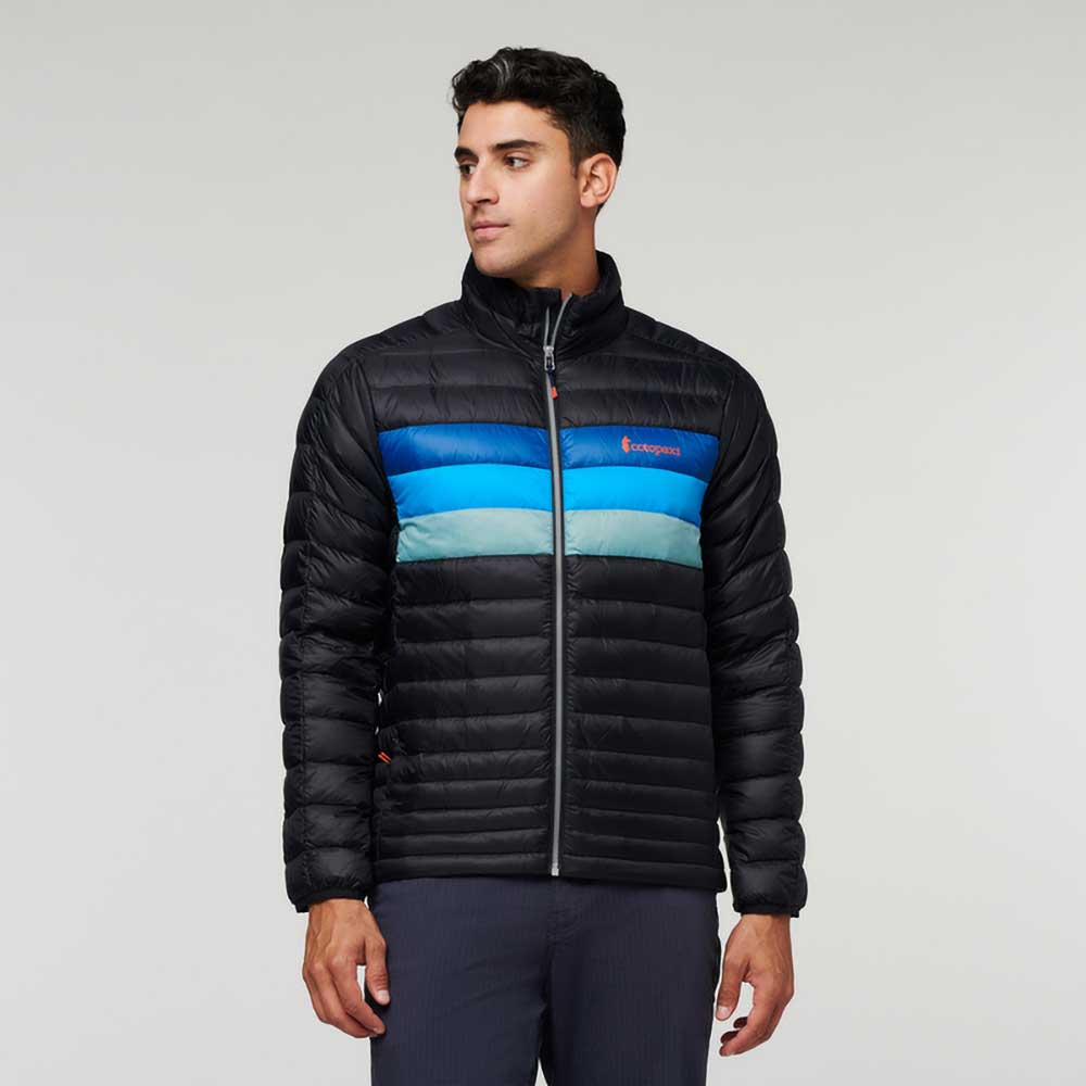 Men's Fuego Down Jacket - Black/Pacific Stripes