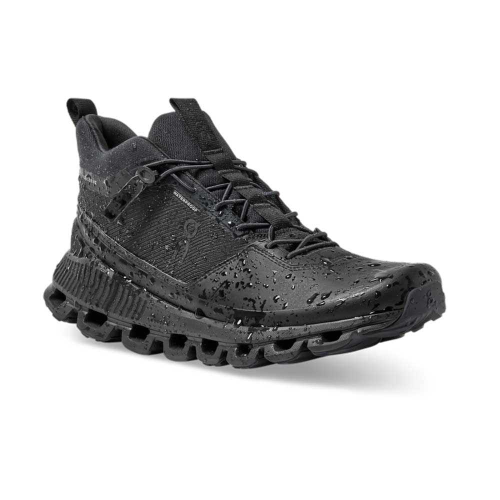 Women's Cloud Hi Waterproof Running Shoe - All Black - Regular (B)