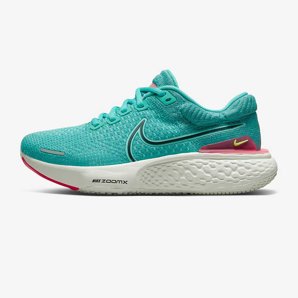 Women's ZoomX Invincible 2 Flyknit 2 Running Shoe- Washed Teal/Black/Pink Prime - Regular (B)