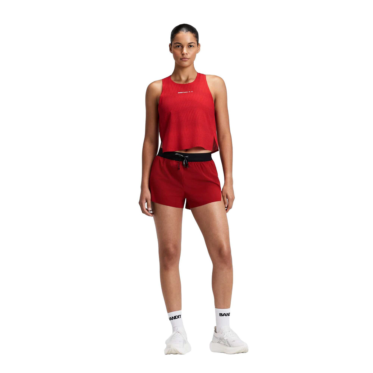 Women's Racing Cool Grid Split Shorts - Oxide Red