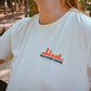 RUN GRAND RAPIDS Poly-Cotton Short Sleeve - Natural/White Foldover Woven Square Patch w/ Light Gray Gazelle