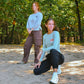 Women's RUN MICH Sunset Performance Tech Long Sleeve - Frosty Green/Light Gray Woven Square Patch w/ White Gazelle