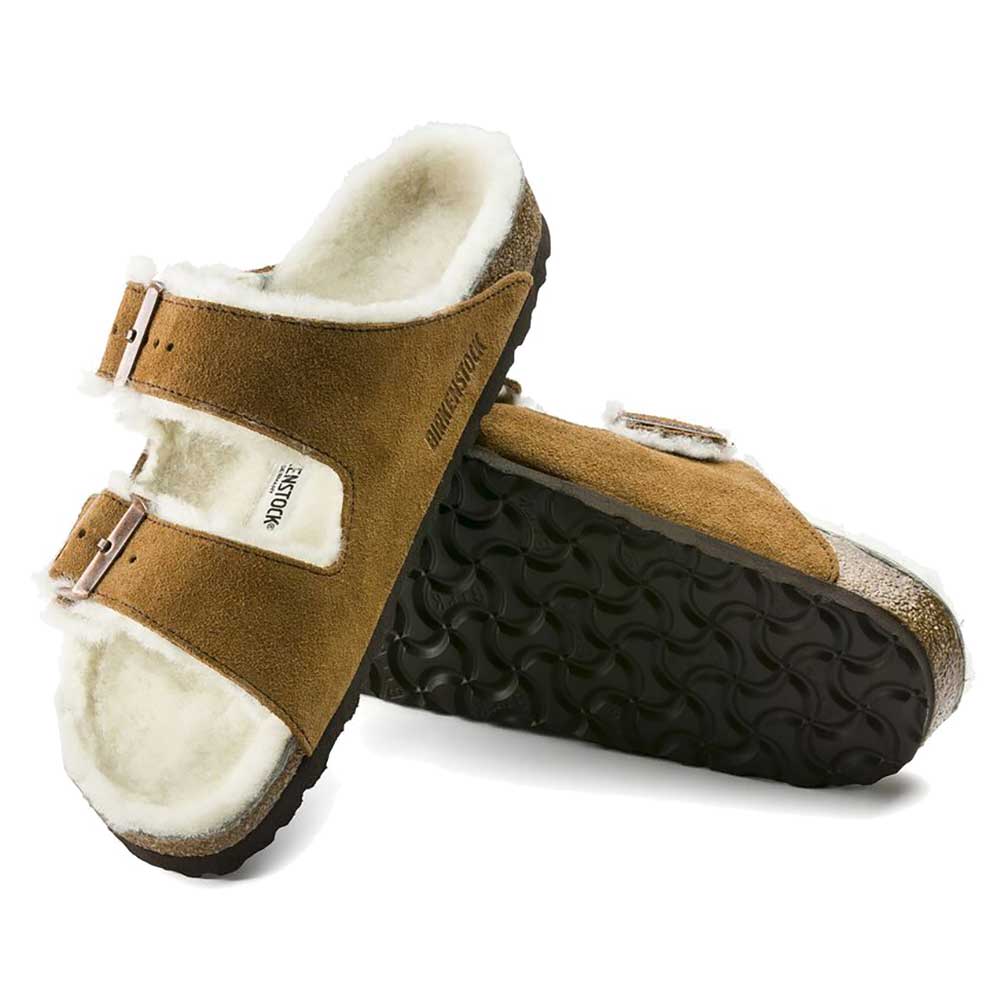 Women's Arizona Shearling Sandal - Mink - Regular/Medium – Gazelle