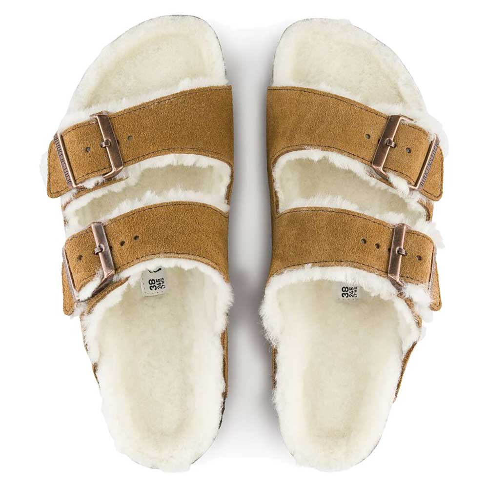 Women's Arizona Shearling Sandal - Mink - Regular/Medium – Gazelle