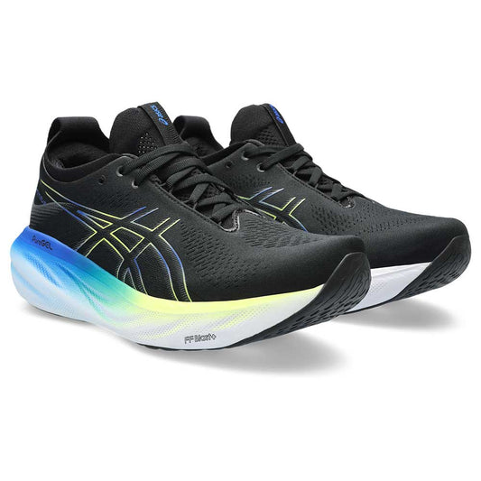 Men's Gel-Nimbus 25 Running Shoe - Black/Glow Yellow- Regular (D)