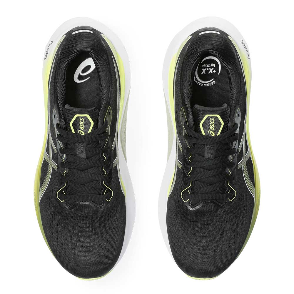 Men's Gel-Kayano 30 Running Shoe - Black/Glow Yellow - Regular (D)