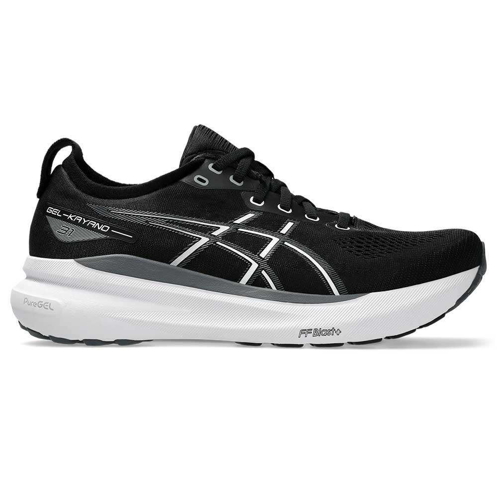 Men's Gel-Kayano 31 Running Shoe - Black/White - Regular (D)