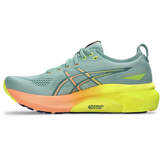 Men's Gel-Kayano 31 Paris Running Shoe - Light Celadon/Safety Yellow - Regular (D)