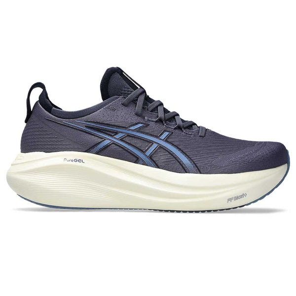 ASICS ネイビー/ライム シューズ Men's Gel-Nimbus 27 Running Shoe - Indigo Fog/Denim Blue - Regular