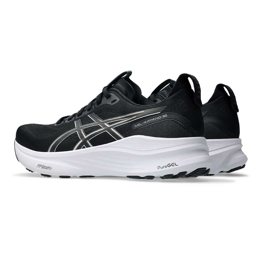 Men's Gel-Kayano 32 Running Shoe - Black/White - Wide (2E)