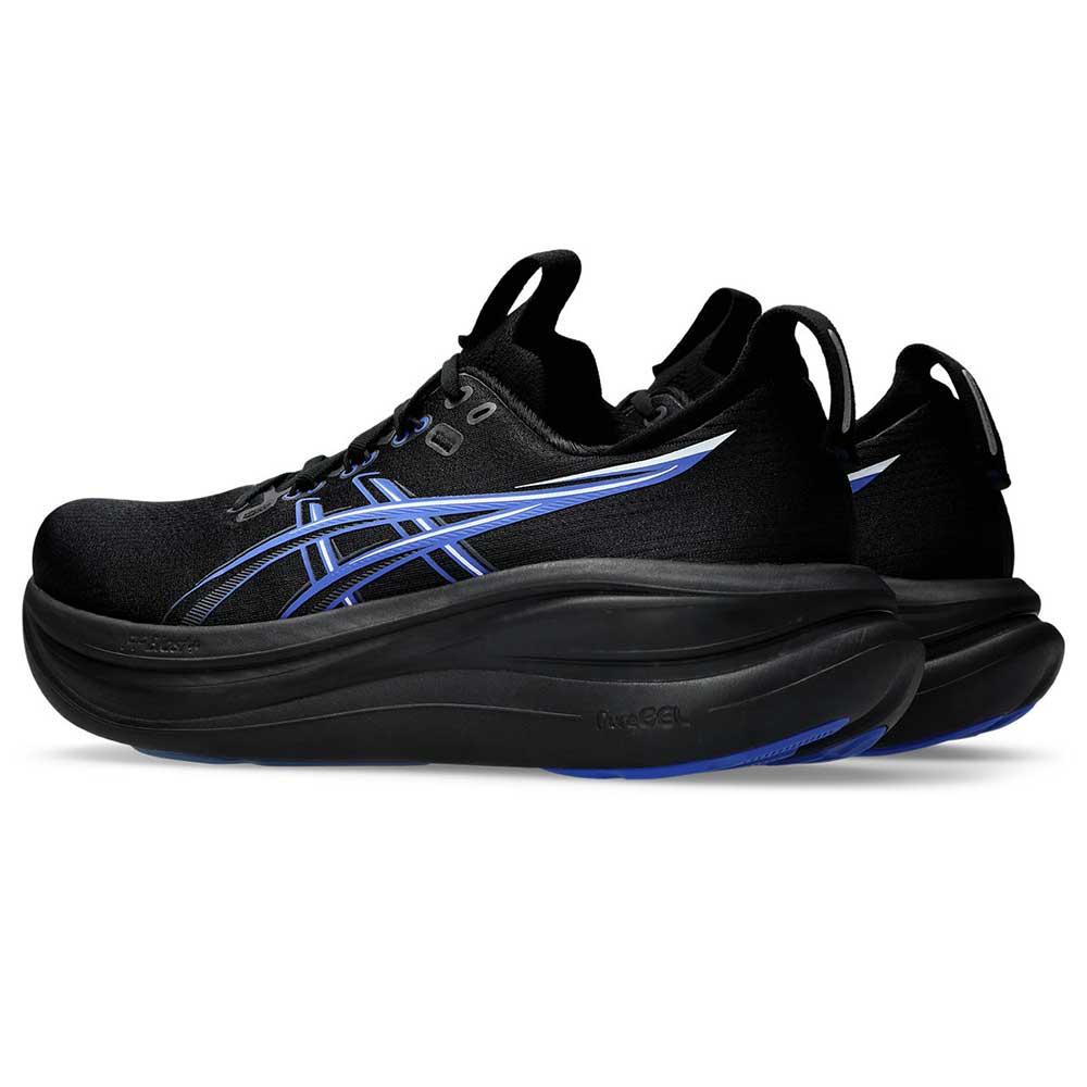 Men's Gel-Nimbus 28 Running Shoe - Black/Neon Blue - Regular (D)