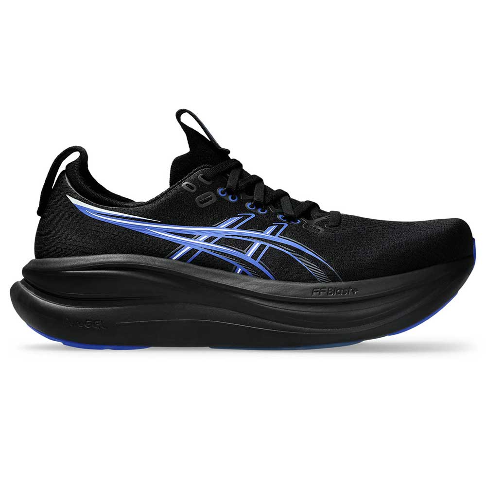 Men's Gel-Nimbus 28 Running Shoe - Black/Neon Blue - Regular (D)